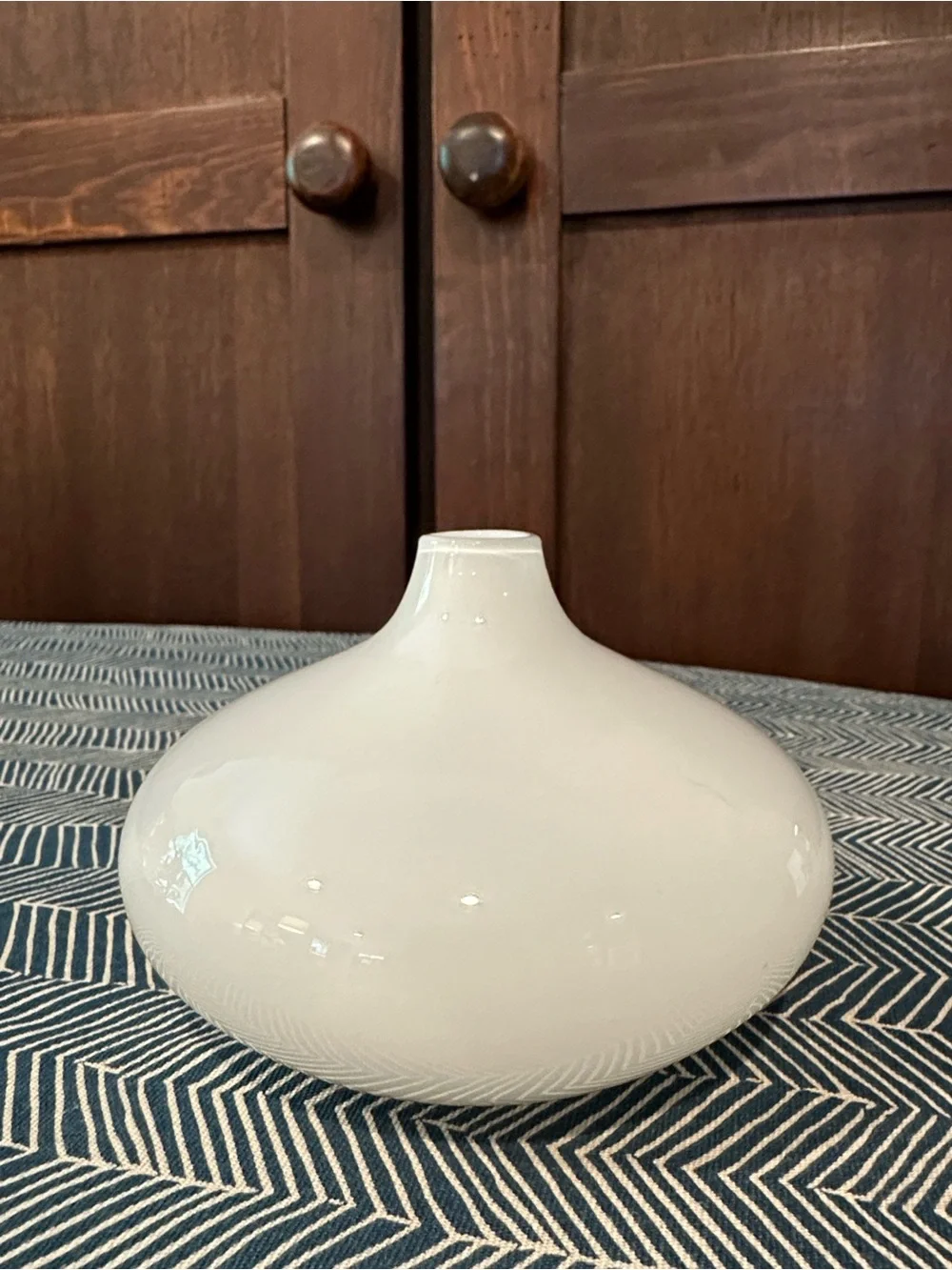 IKEA • milk glass vase or object